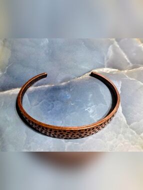 paparazzi Brown Copper-Tone Hammered Cuff Bracelet